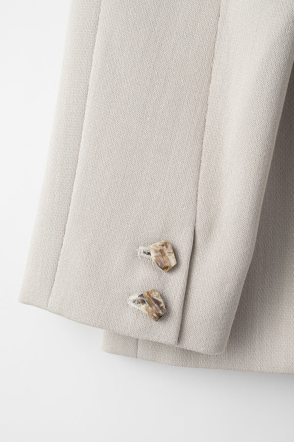 MURRAL Chambray curvy jacket (Ice gray)