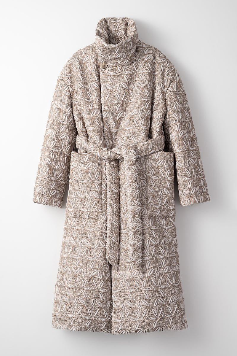Thawing embroidery padding coat (Beige)