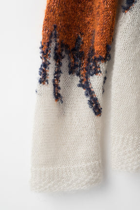 Water mirror knit sweater (Light gray)