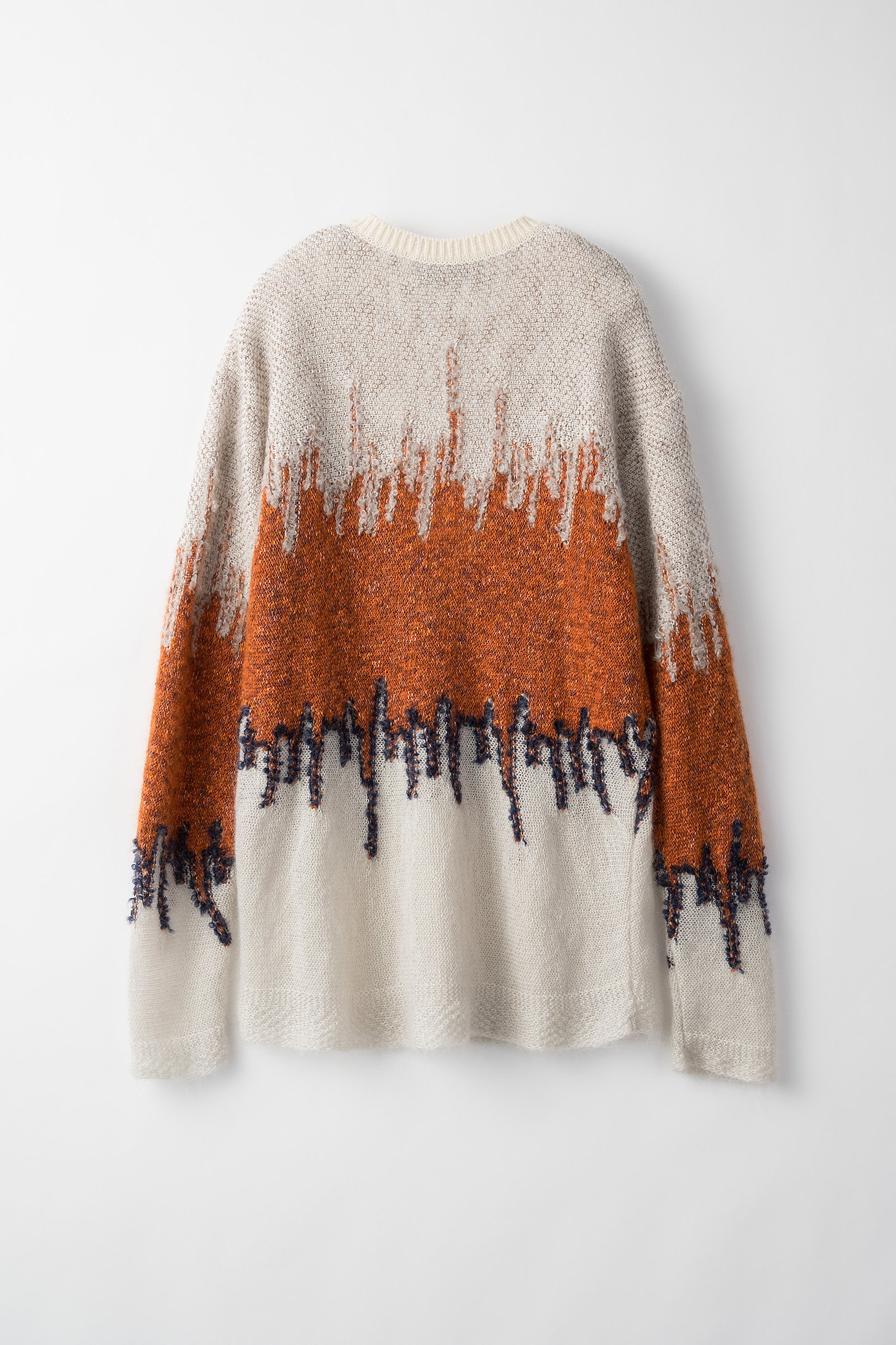 Water mirror knit sweater (Light gray)