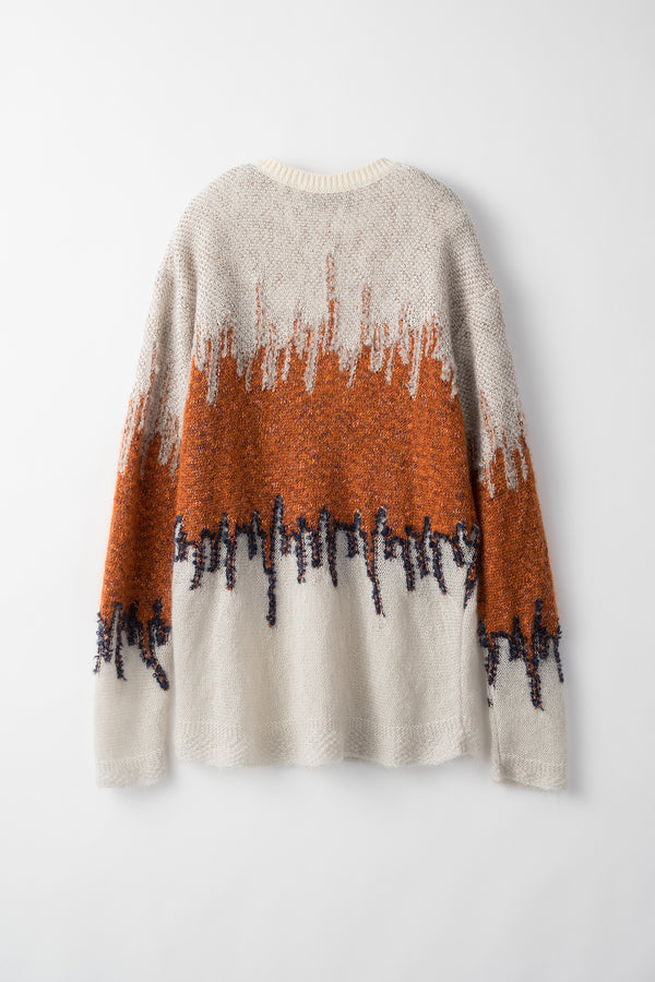 MURRAL Water mirror knit sweater (Light gray)