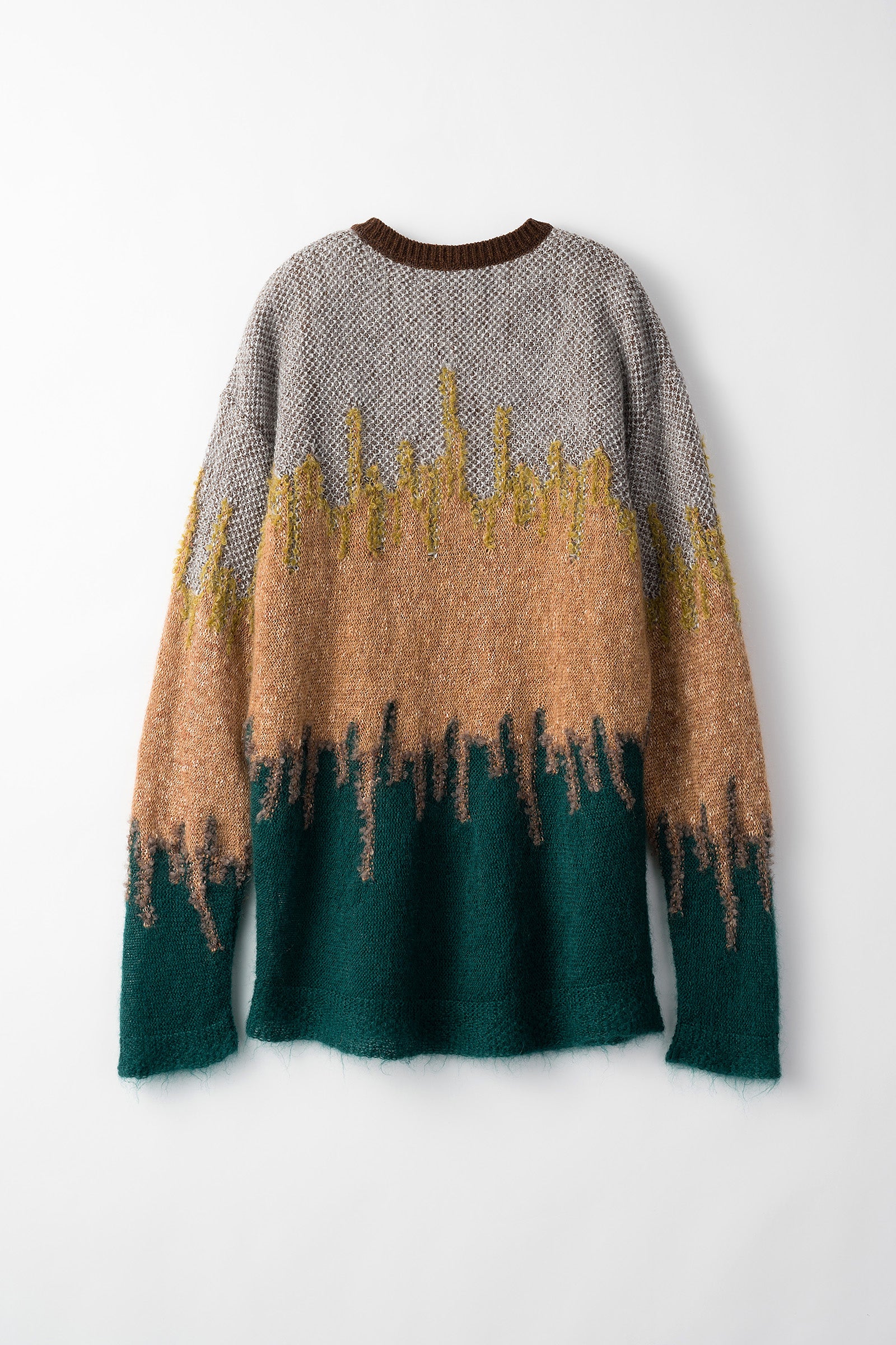 Water mirror knit sweater (Green)