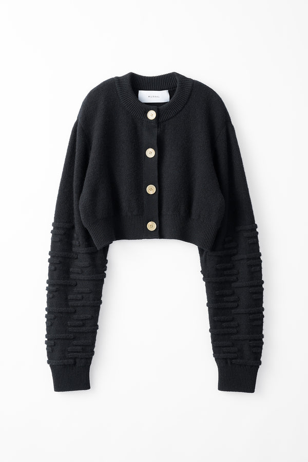 MURRAL Sway knit short cardigan (Black)