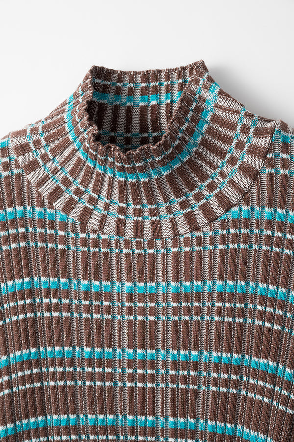 MURRAL Monk's belt rib knit top (Brown)