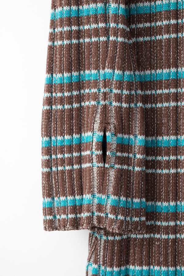 MURRAL Monk's belt rib knit cardigan (Brown)