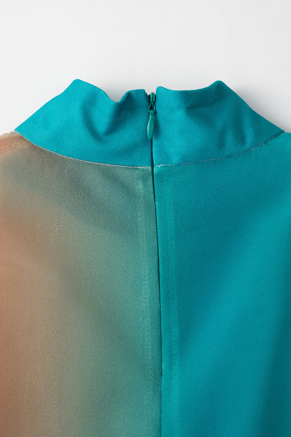 MURRAL Sheer gradation top (Emerald blue)