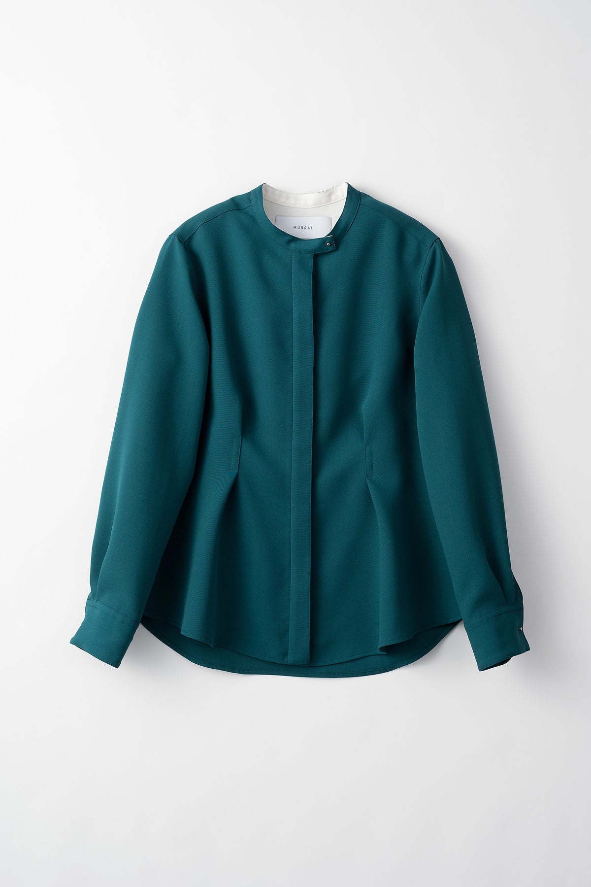 Tucked flare shirt (Emerald green)