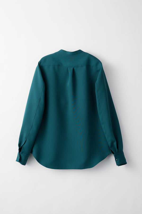 MURRAL Tucked flare shirt (Emerald green)