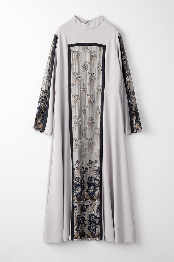 MURRAL Framed flower dress (Gray)