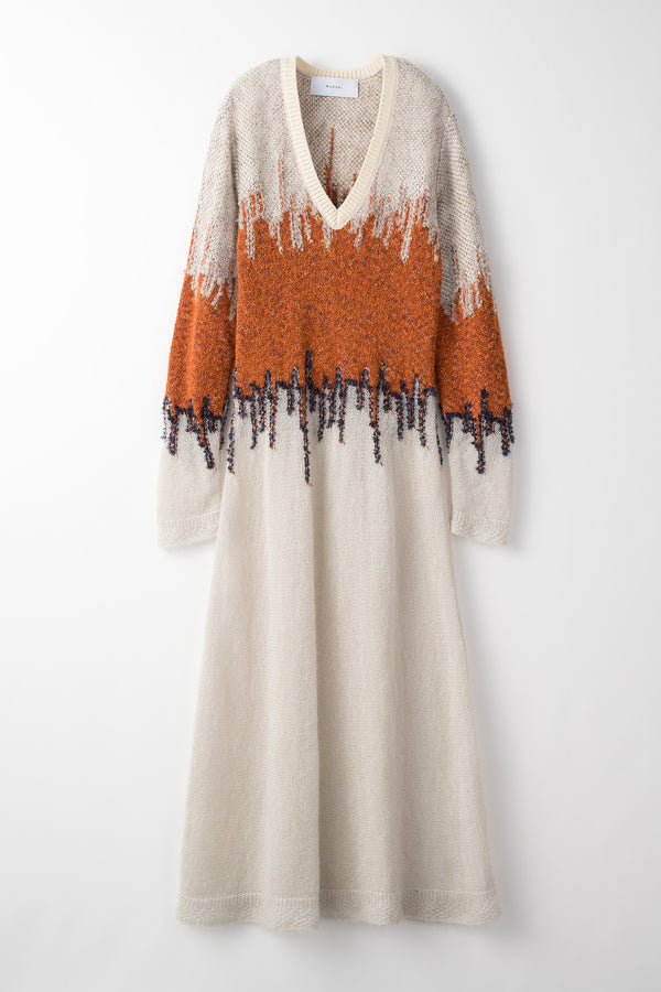 MURRAL Water mirror knit dress (Light gray)