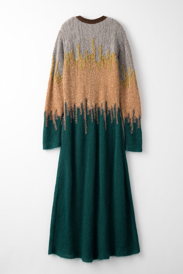 MURRAL Water mirror knit dress (Green)