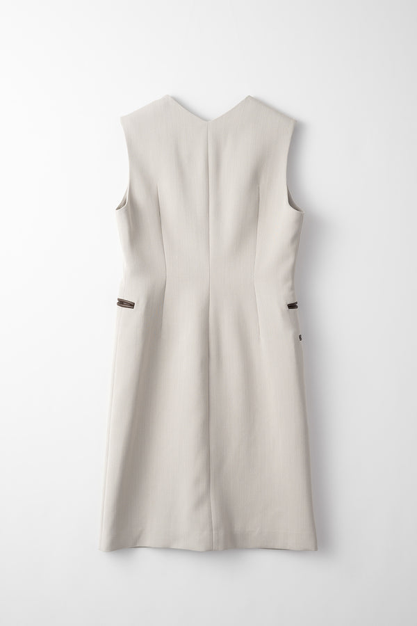 MURRAL Chambray sleeveless dress (Ice gray)