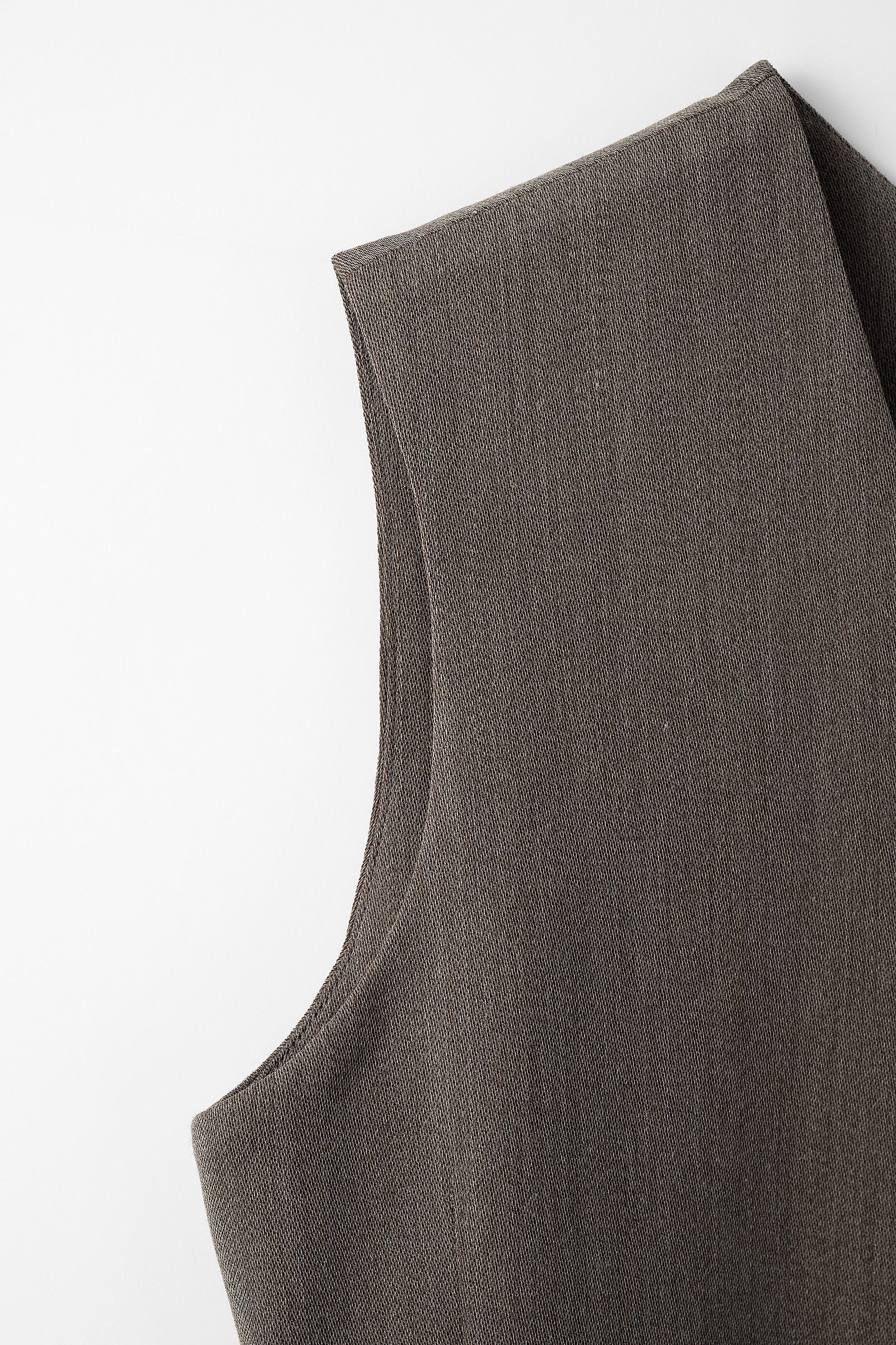 Chambray sleeveless dress (Dark brown)