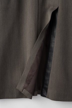 Chambray sleeveless dress (Dark brown)
