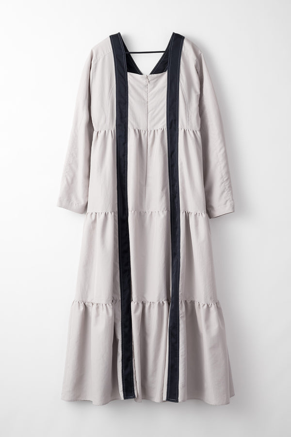 MURRAL Vintage taffeta tiered dress (Gray)