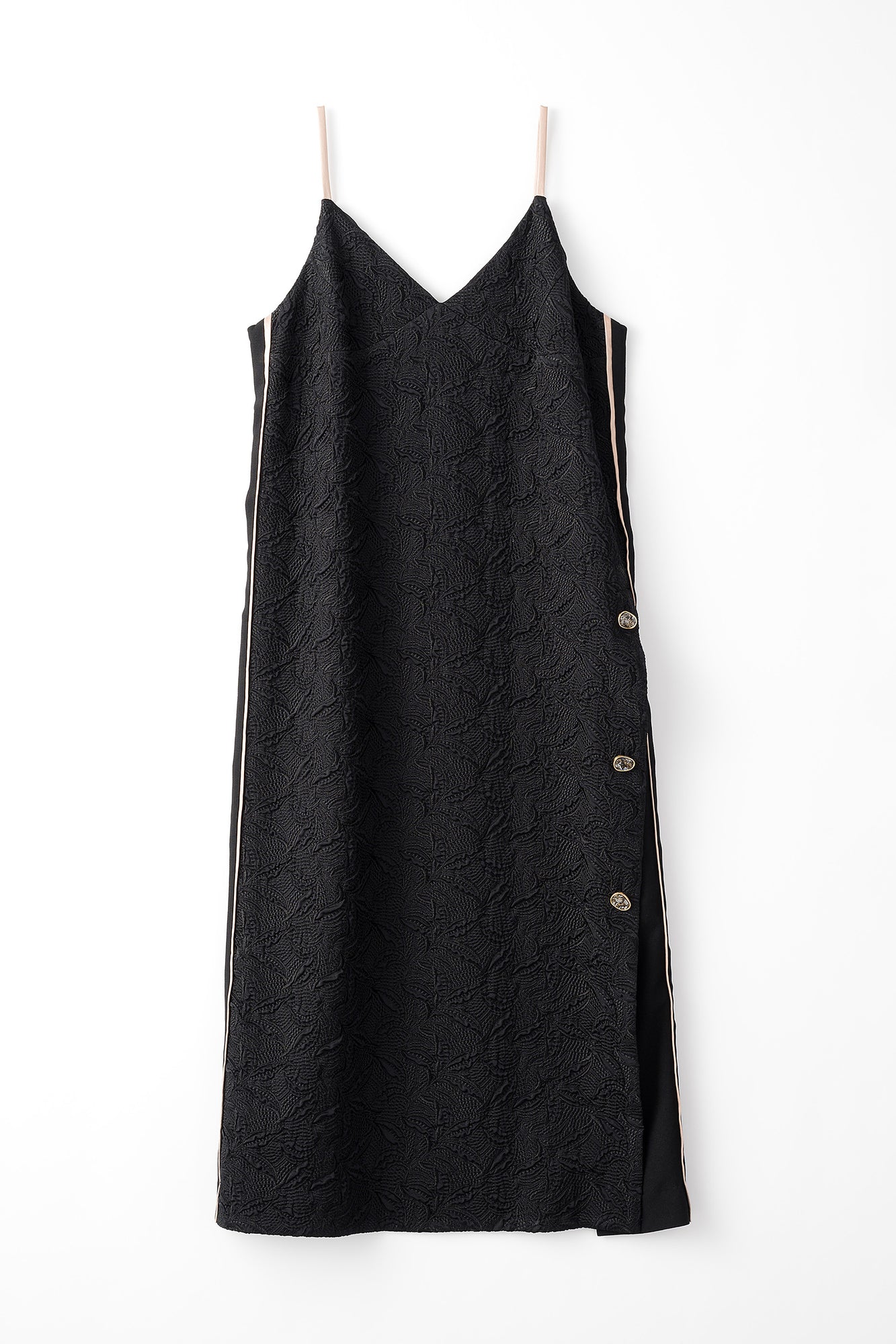 Thawing embroidery camisole dress (Black)