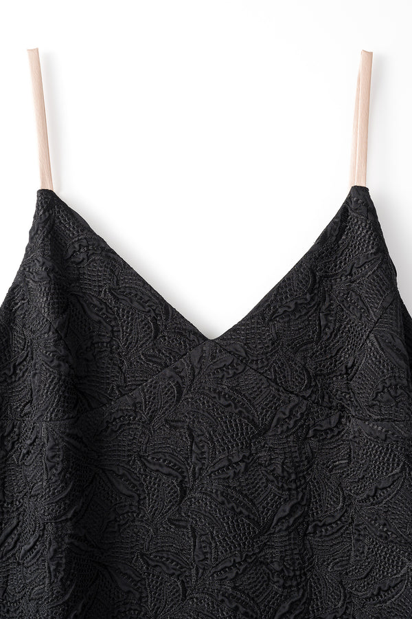 MURRAL Thawing embroidery camisole dress (Black)
