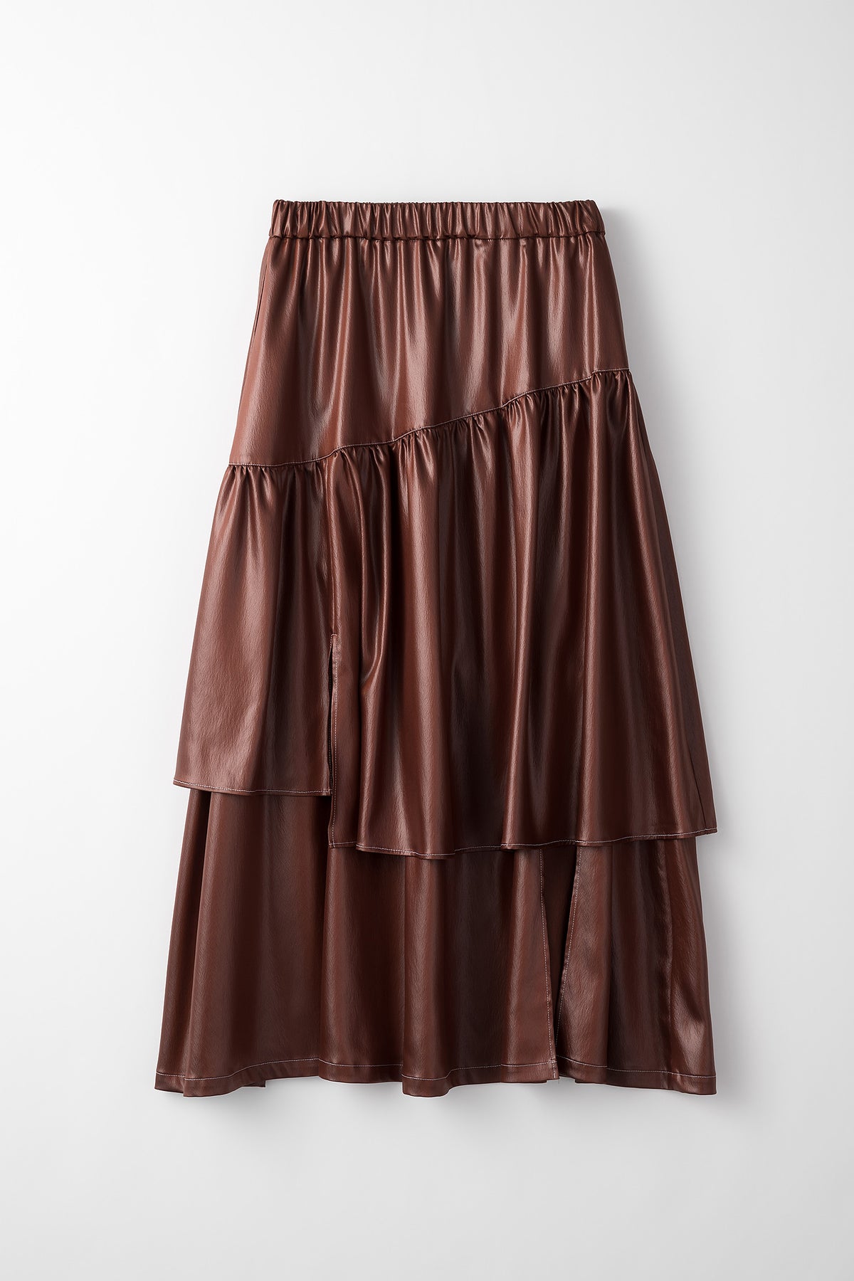Flow tiered skirt (Russet brown)
