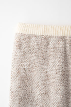 Water mirror knit skirt (Light gray)