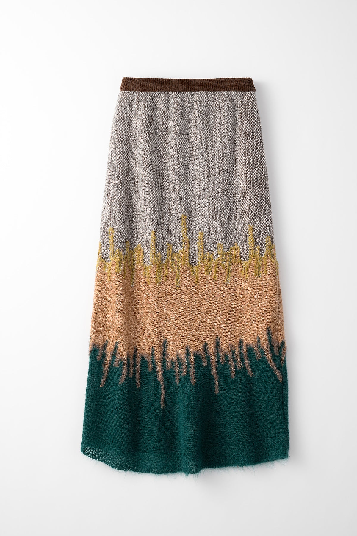 Water mirror knit skirt (Green)