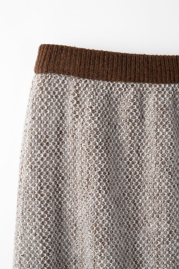MURRAL Water mirror knit skirt (Green)
