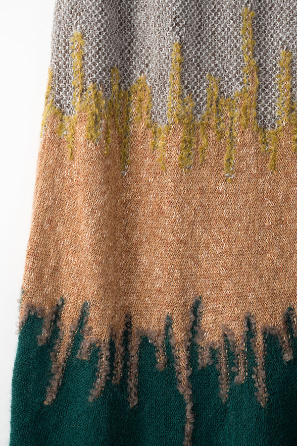 MURRAL Water mirror knit skirt (Green)