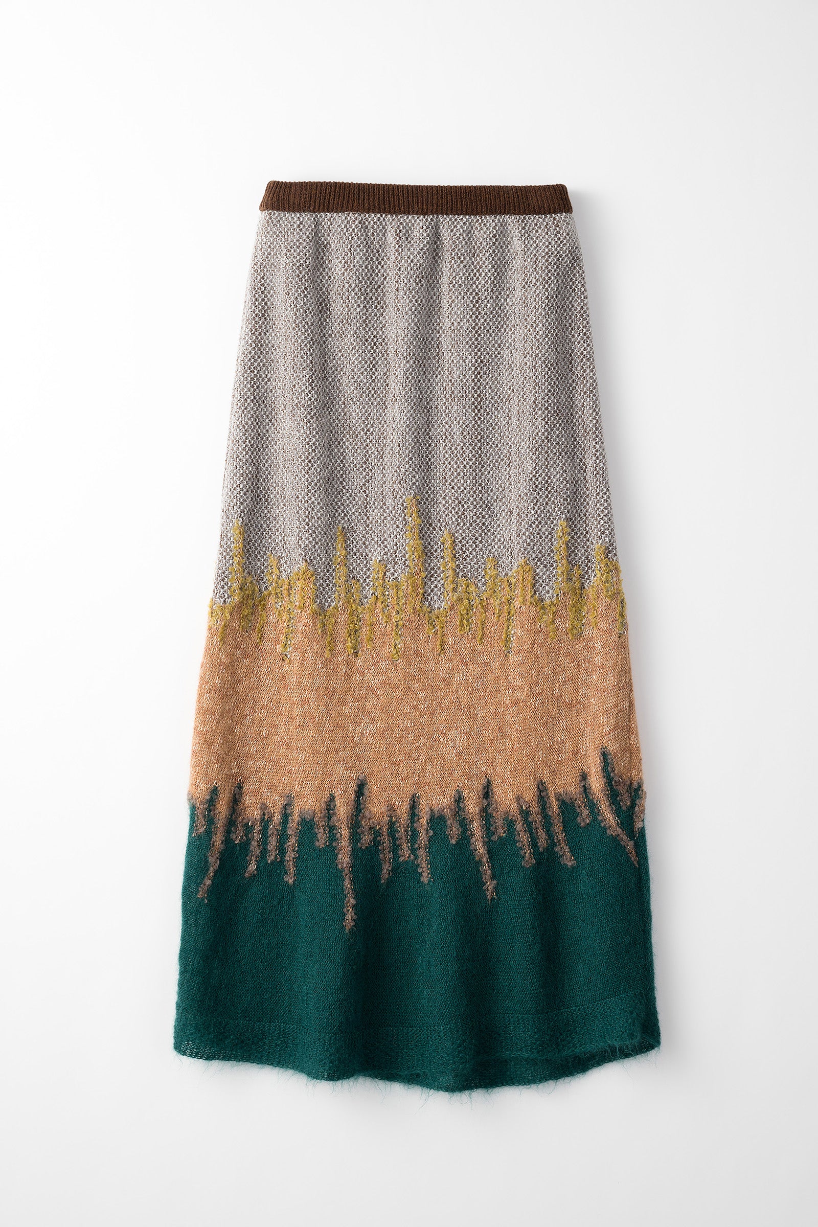 Water mirror knit skirt (Green)