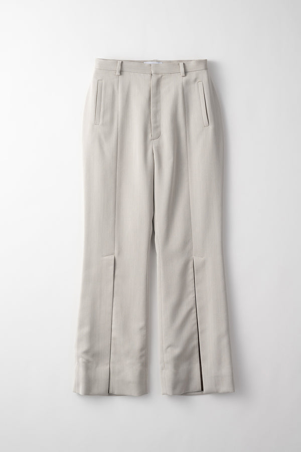 MURRAL Chambray flared trousers (Ice gray)