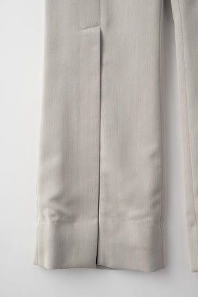 Chambray flared trousers (Ice gray)