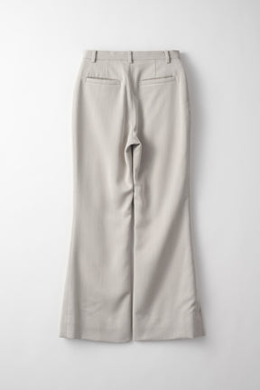 Chambray flared trousers (Ice gray)