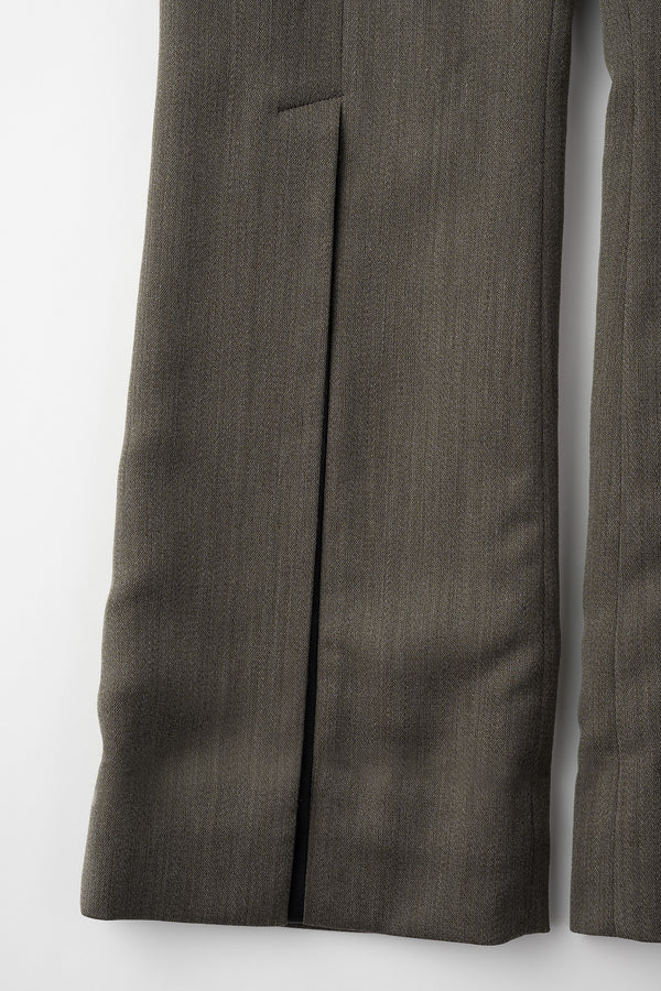 MURRAL Chambray flared trousers (Dark brown)