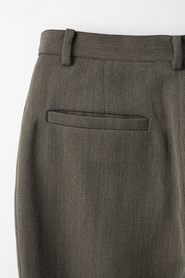 MURRAL Chambray flared trousers (Dark brown)