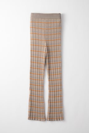 Monk's belt rib knit trousers (Greige)