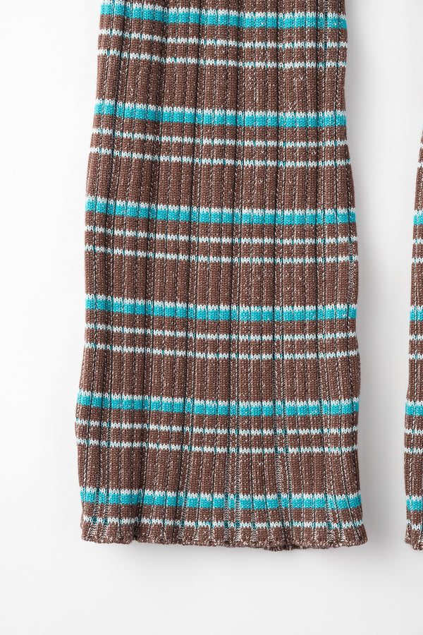 MURRAL Monk's belt rib knit trousers (Brown)