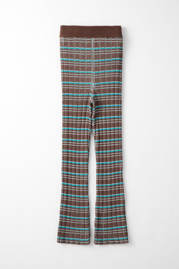 MURRAL Monk's belt rib knit trousers (Brown)