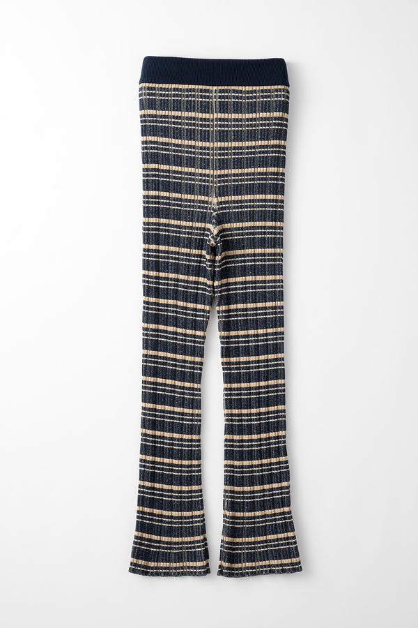 MURRAL Monk's belt rib knit trousers (Navy)