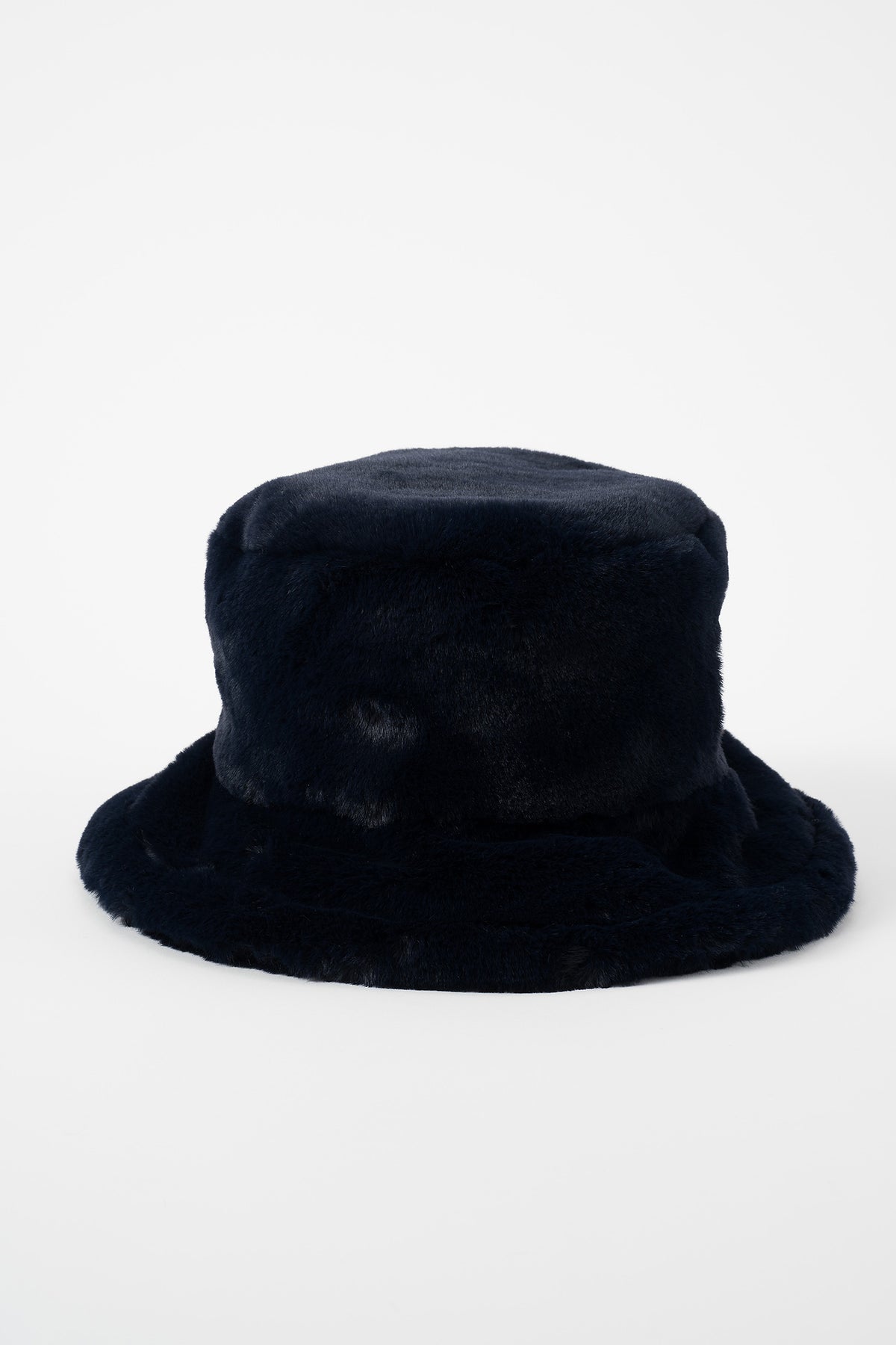 Ordinary fake fur bucket hat (Navy)
