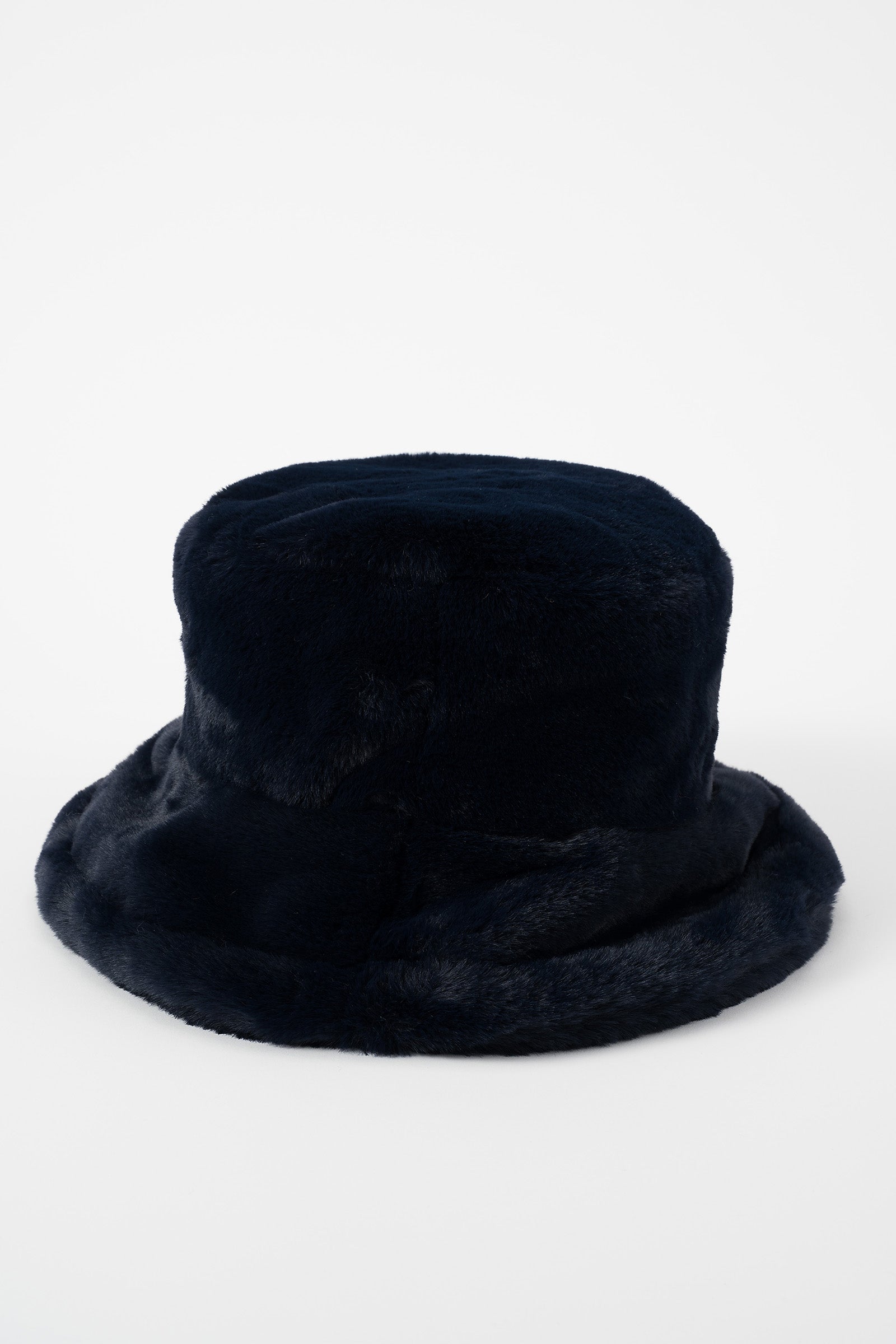 Ordinary fake fur bucket hat (Navy)
