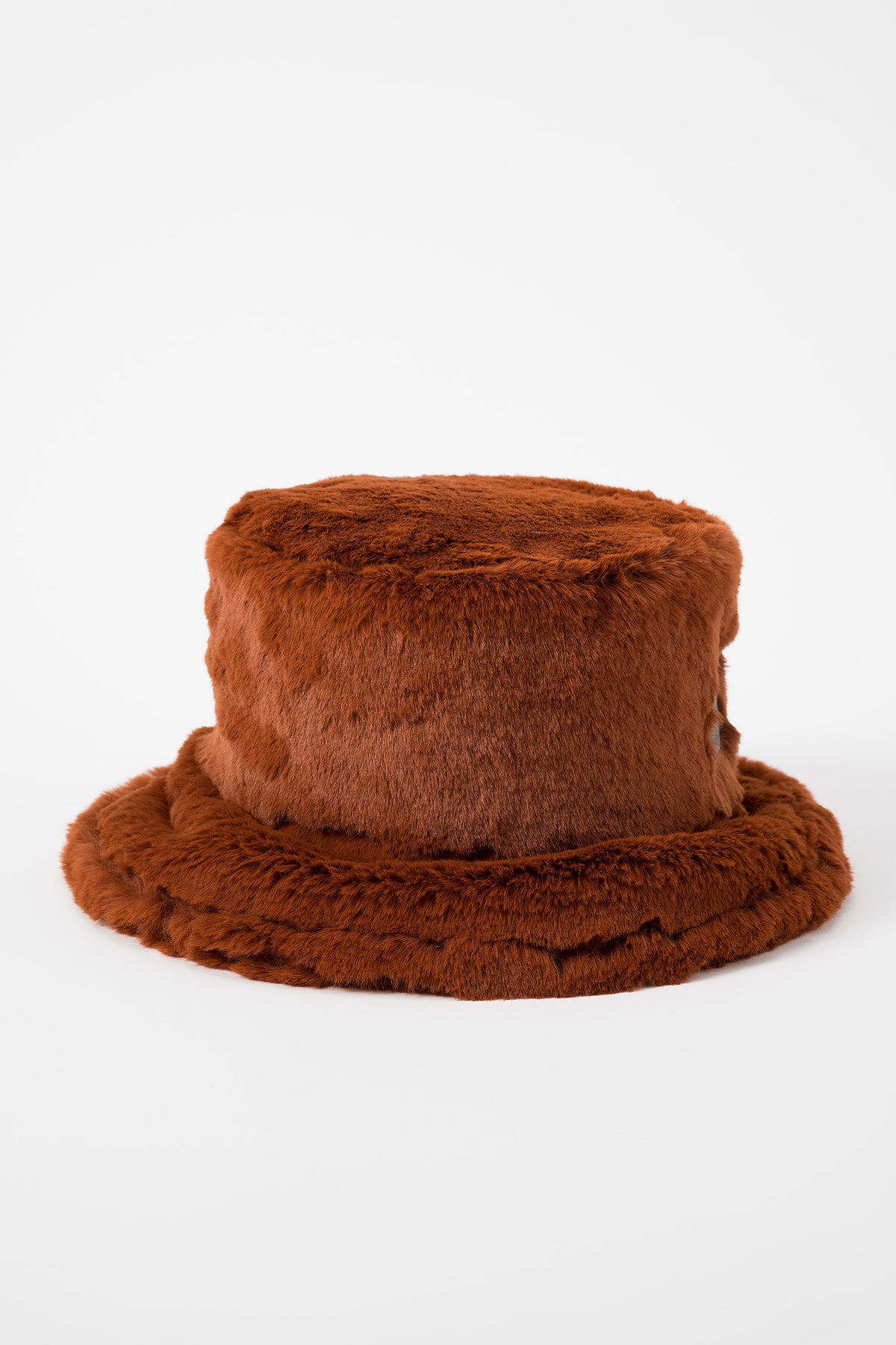Ordinary fake fur bucket hat (Russet brown)