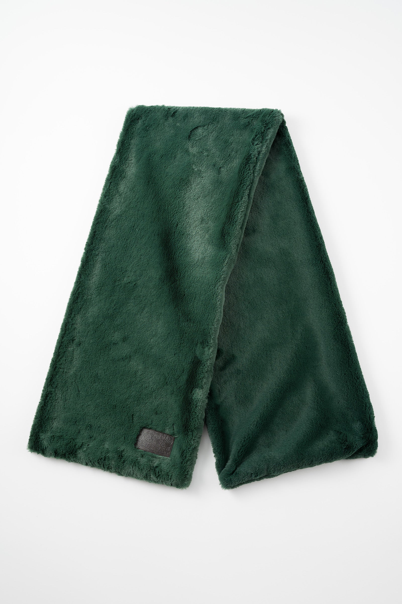 Ordinary fake fur big stole (Deep green)