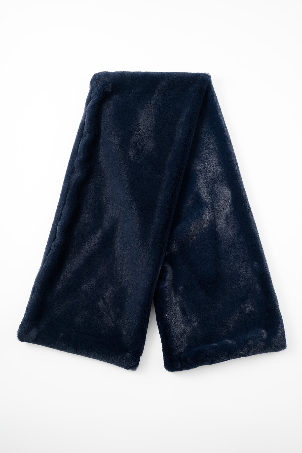 Ordinary fake fur big stole (Navy)