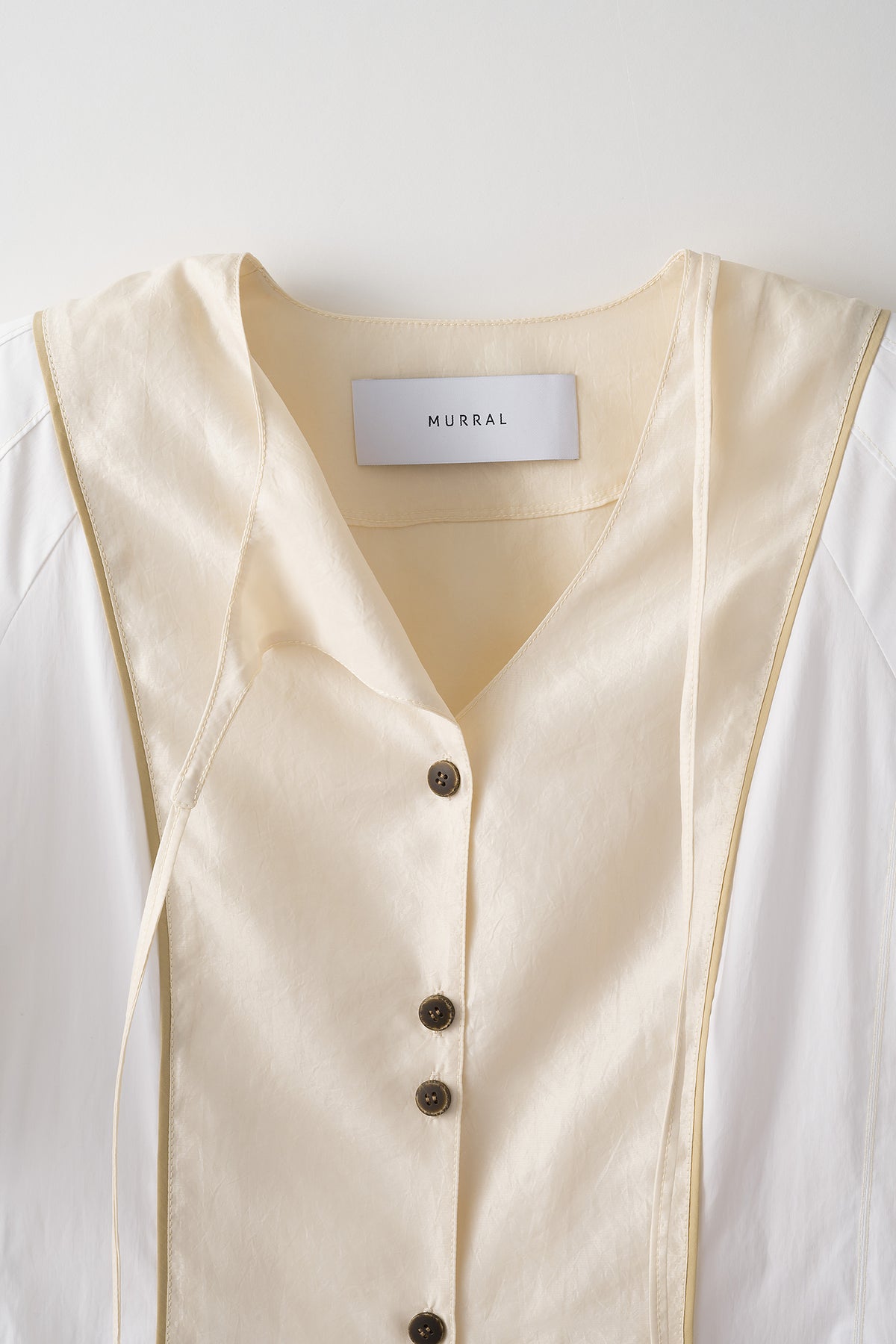 Slit long shirts(White)