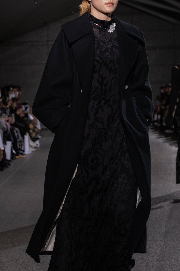 MURRAL Curvy wool coat (Black)